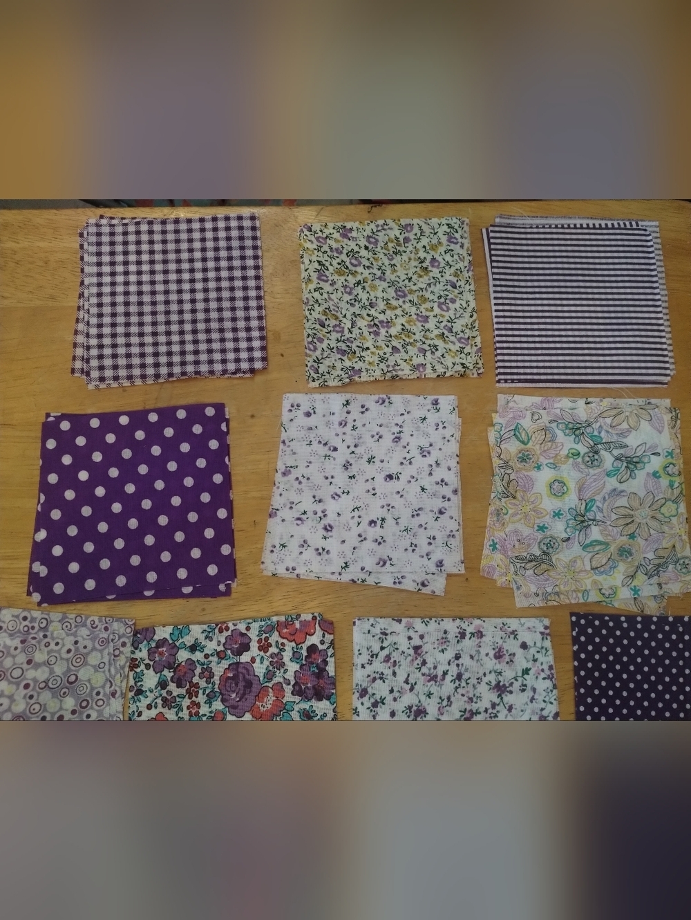 50pc Fabric Squares 4x4 Bundle Lot Quilting Craft Mix Floral Polka Dot Scrap - Picture 2 of 6